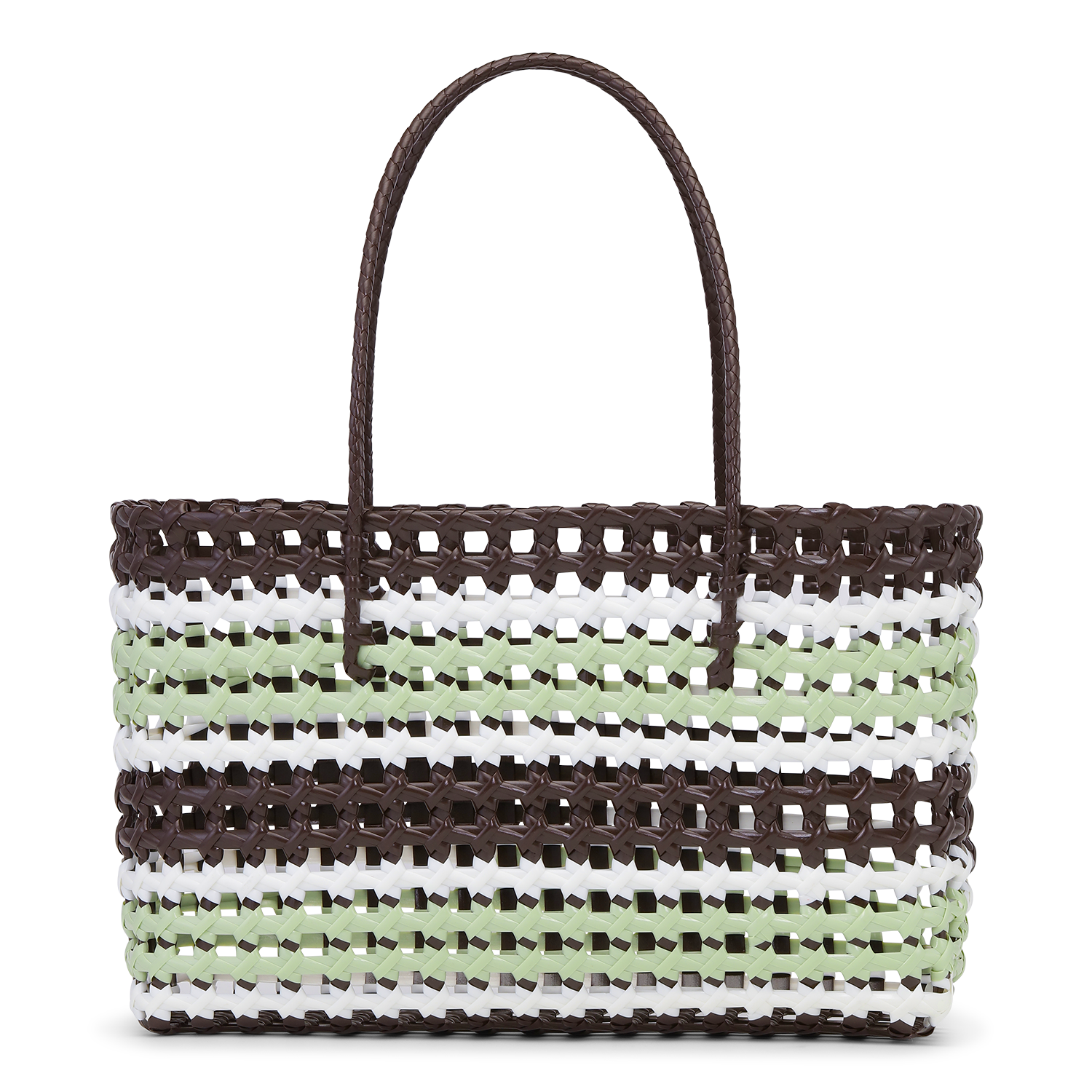 Kaya Woven shopper, Big - Brown Striped